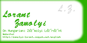 lorant zamolyi business card